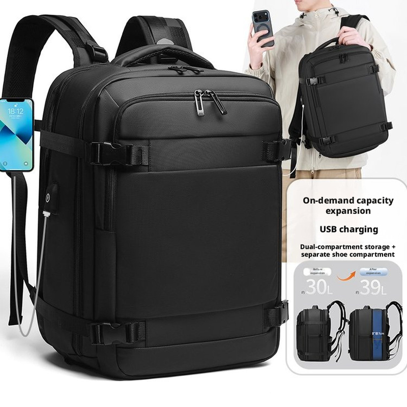 Men'S Shoes - New expandable large capacity men's backpack