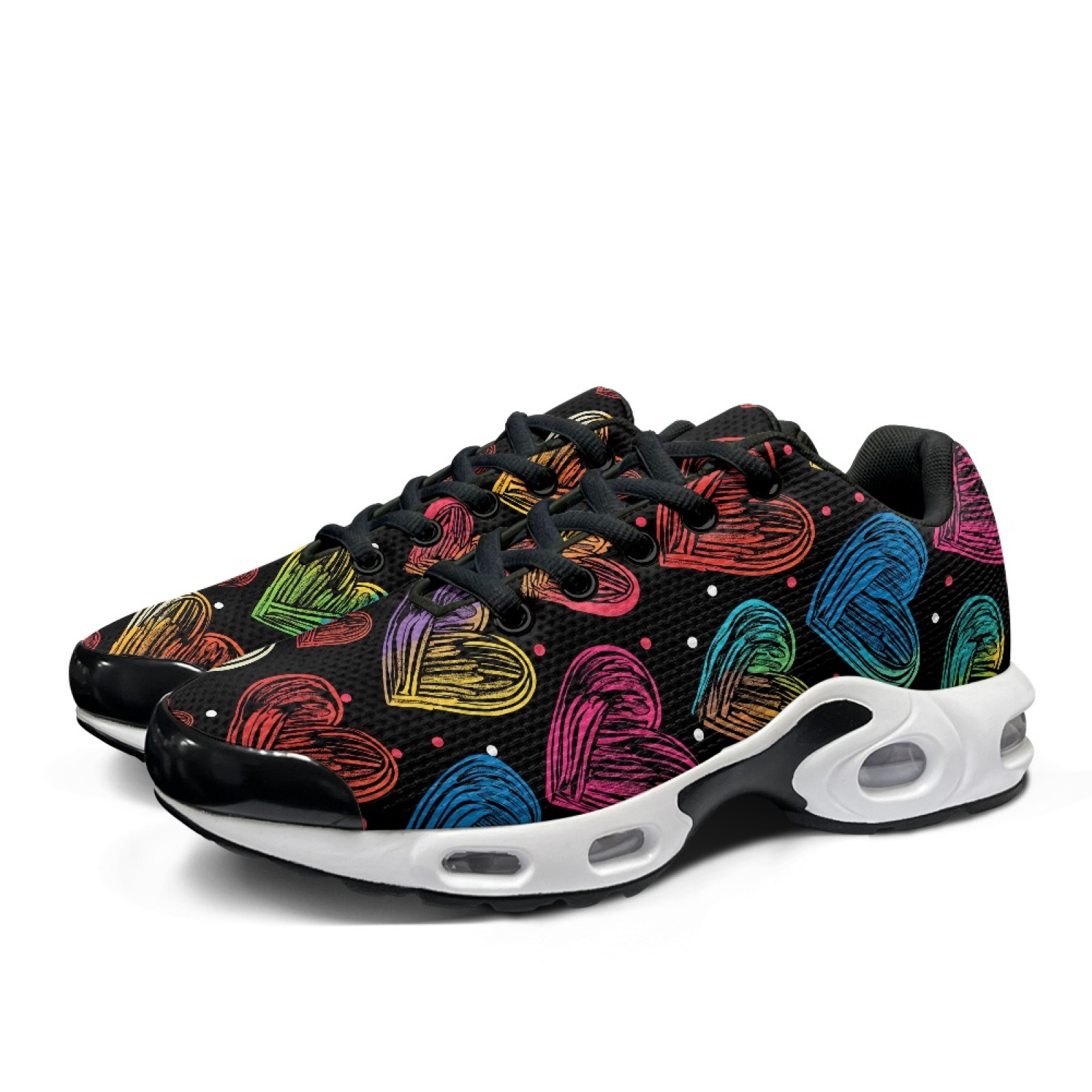 PENSTROLL Colorful Hearts Patt - Air Cushion Jogger Shoes Men recension och pris
