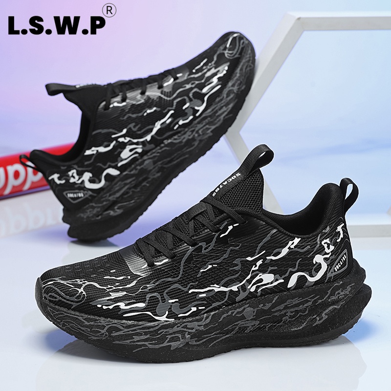 Women's sneakers, cushioned an - Knit Fabric Lace Up Sneakers recension och pris