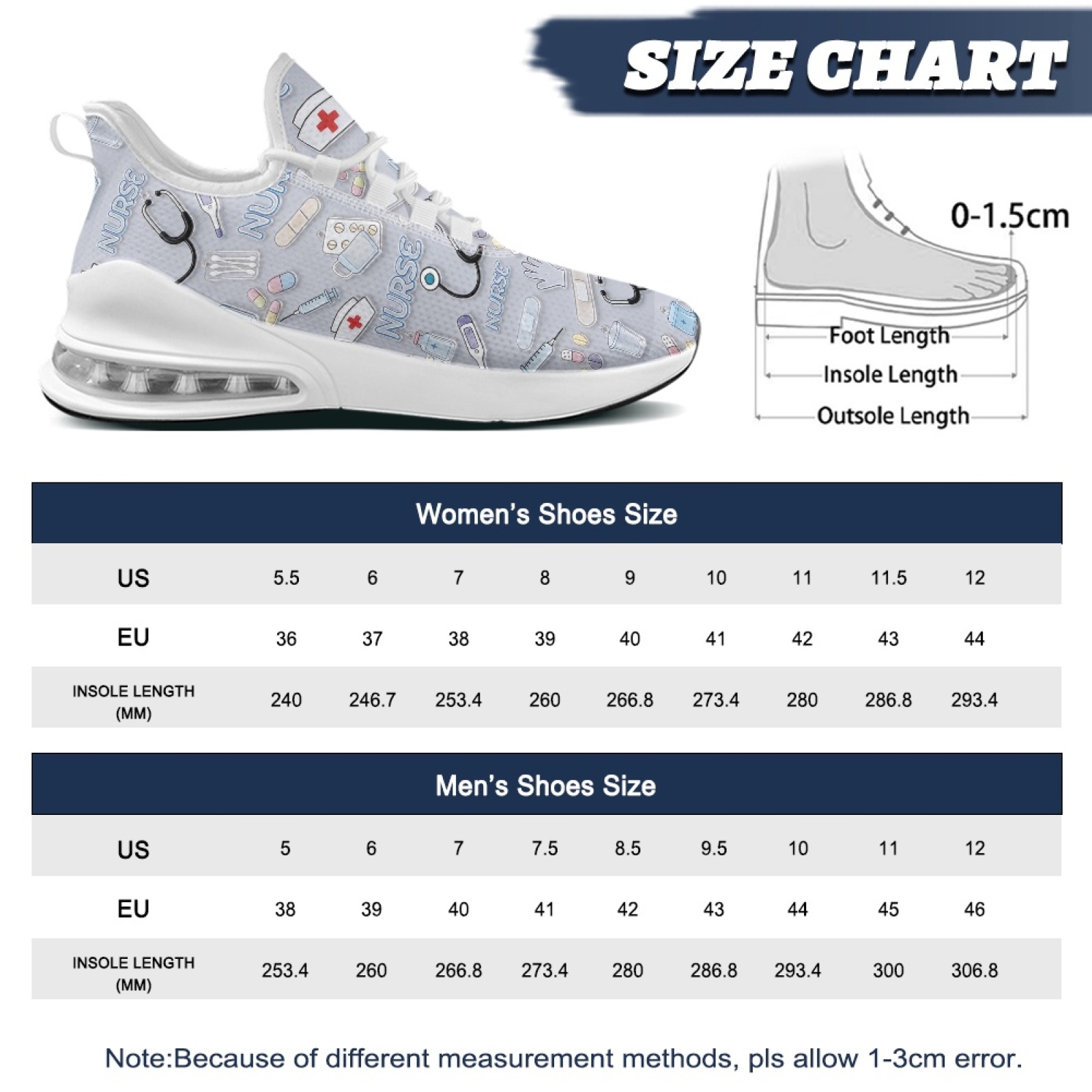 PENSTROLL Nurse Medical Patter - Breathable Mesh Athletic Shoes recension och pris
