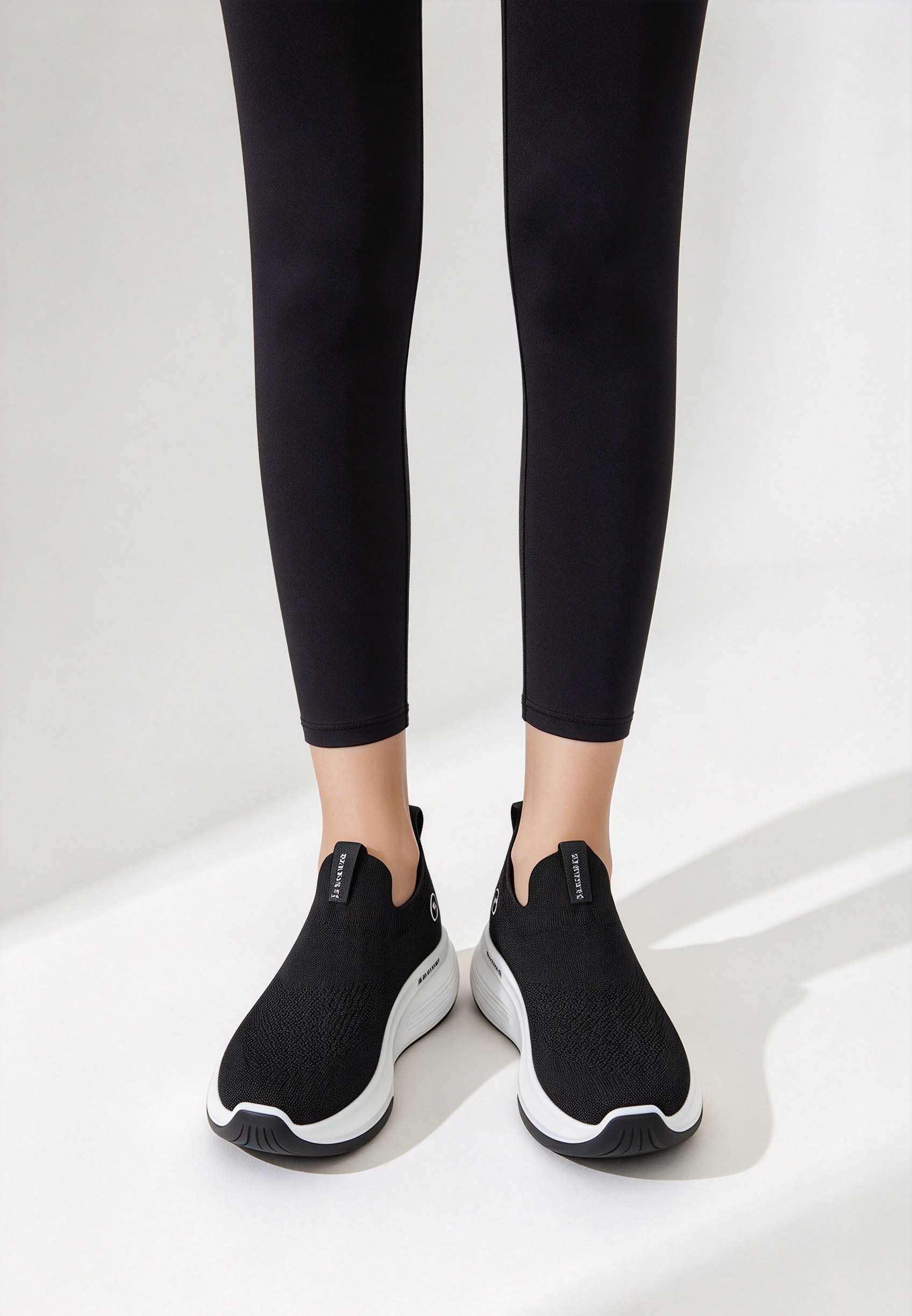 Women's Knit Platform Walking  - Knit Fabric Lace Up Sneakers recension och pris