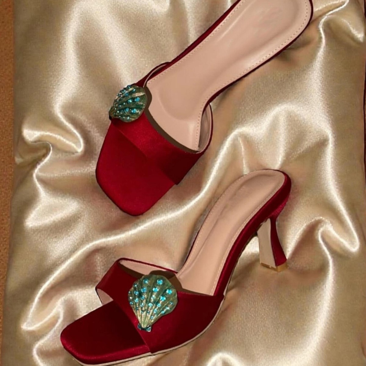 Thai Rhinestone Square Toe Hig - Sandals recension och pris