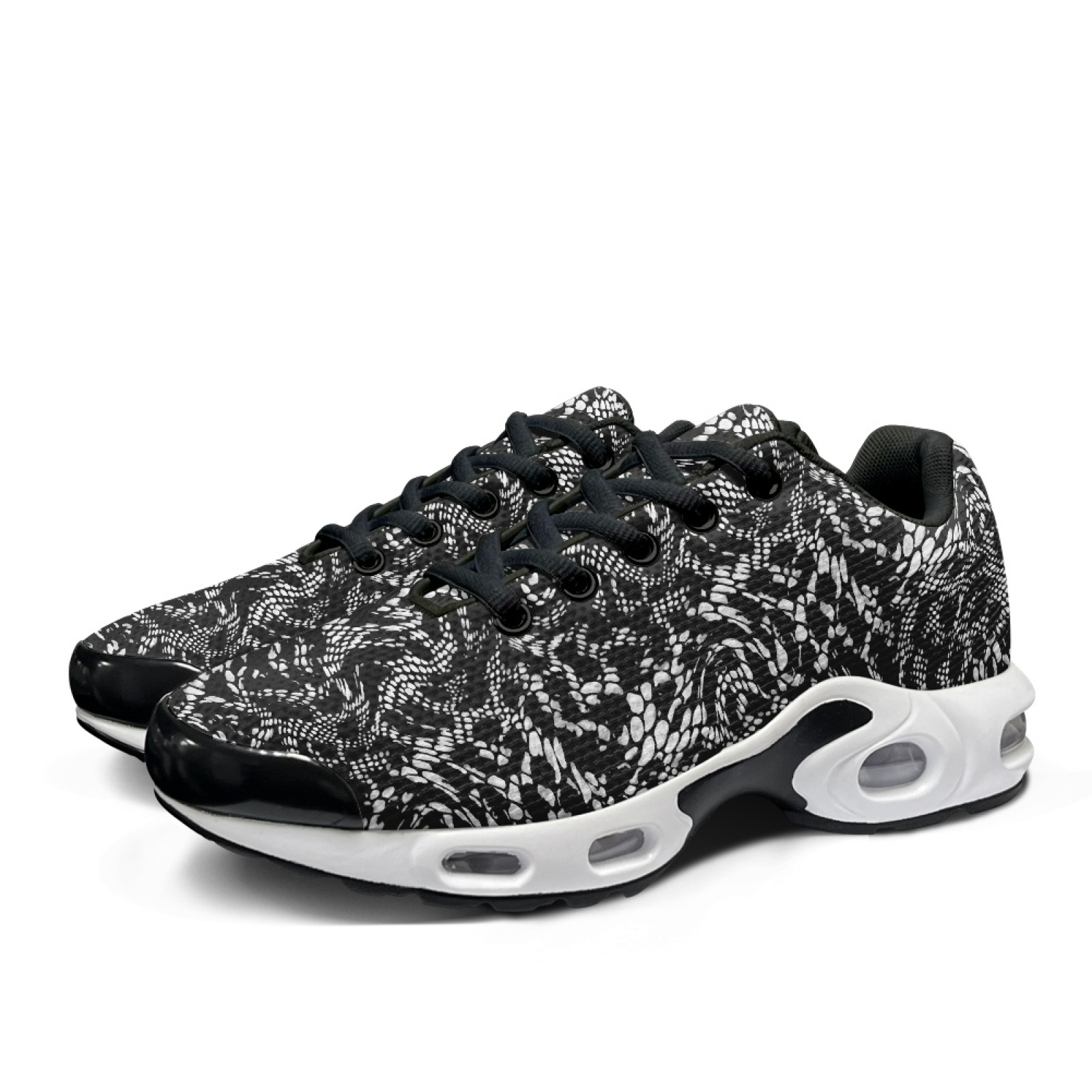 PENSTROLL Snake Print Design W - Knit Fabric Lace Up Sneakers recension och pris